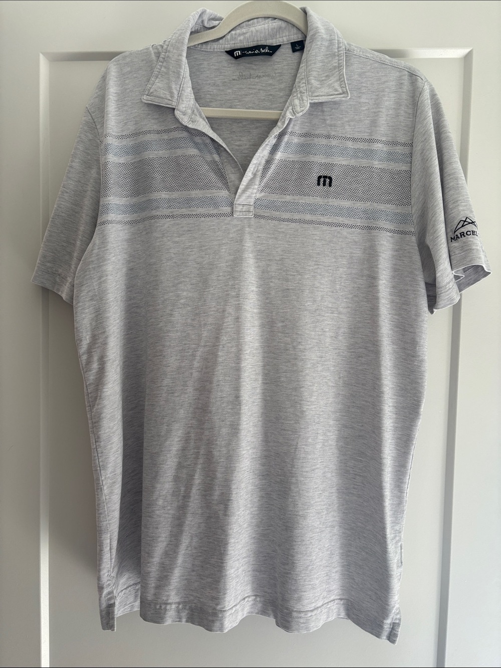 Travis Mathew Light Gray Polo Shirt